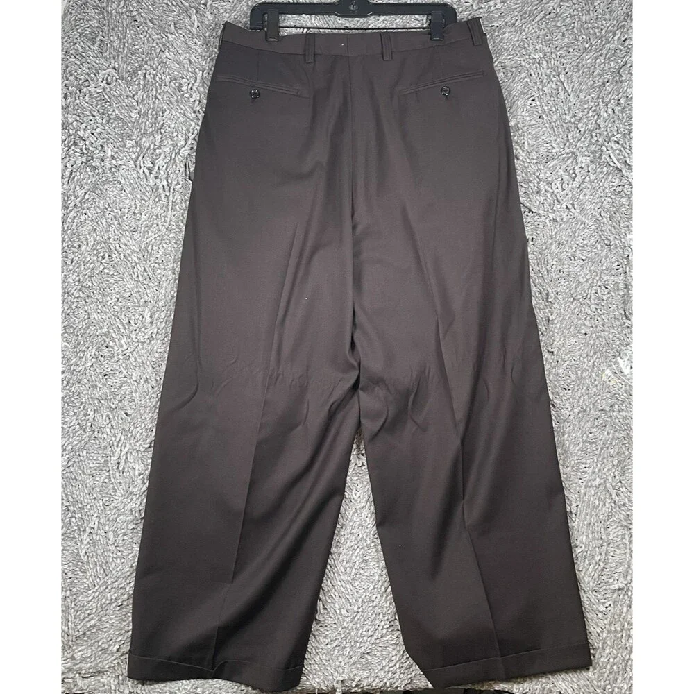 Bergati Super 150’s Feel Dress Pants Men’s Brown Formal Style PA5001DKBR Preppy